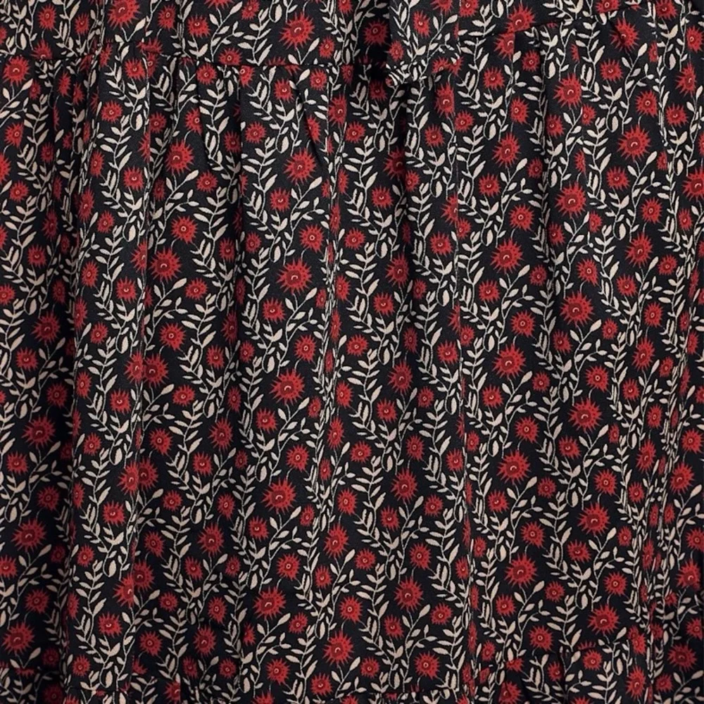 Lulus Off Shoulder Floral Midi Dress Boho Cottagecore Long Sleeve S - Picture 14 of 17